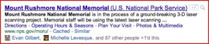Google +1 on an Organic Search Listing Organic search results with Google +1 button