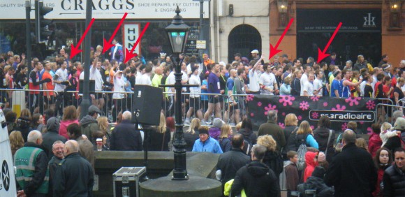 At the start line Abbey Dash Start Line