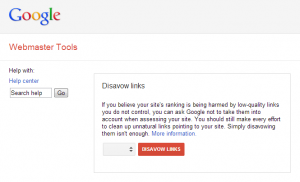 Disavow Tool Screenshot