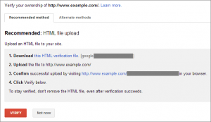 Verify ownership of your site
