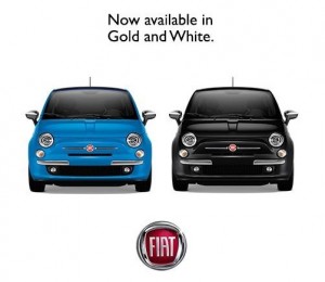 Fiat Launch The Gold & White (Black & Blue) Car