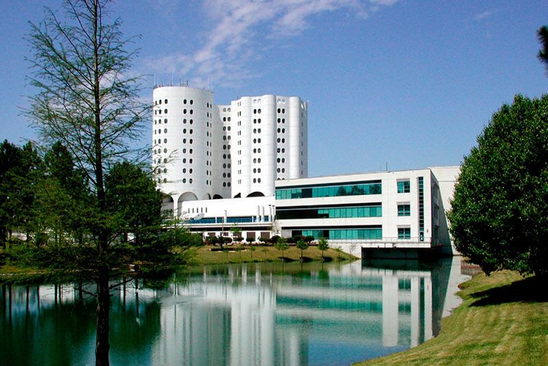 A photo of Providence hospital in Mobile, Alabama, in the United States, winner of the 'Most Beautiful Hospitals in the USA' competition.