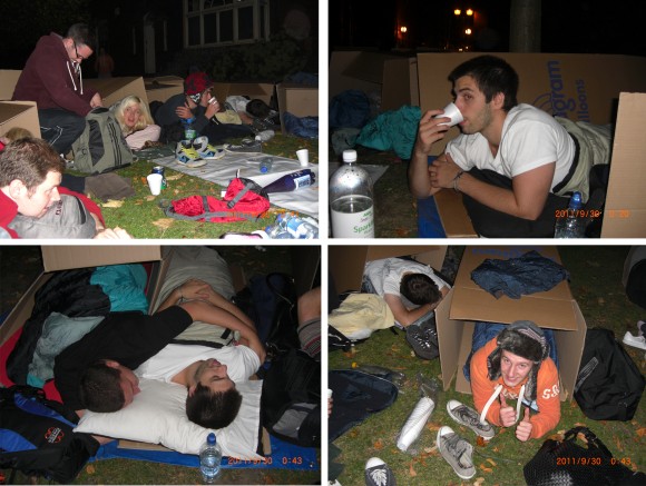 Search Laboratory Sleeps Rough for Charity