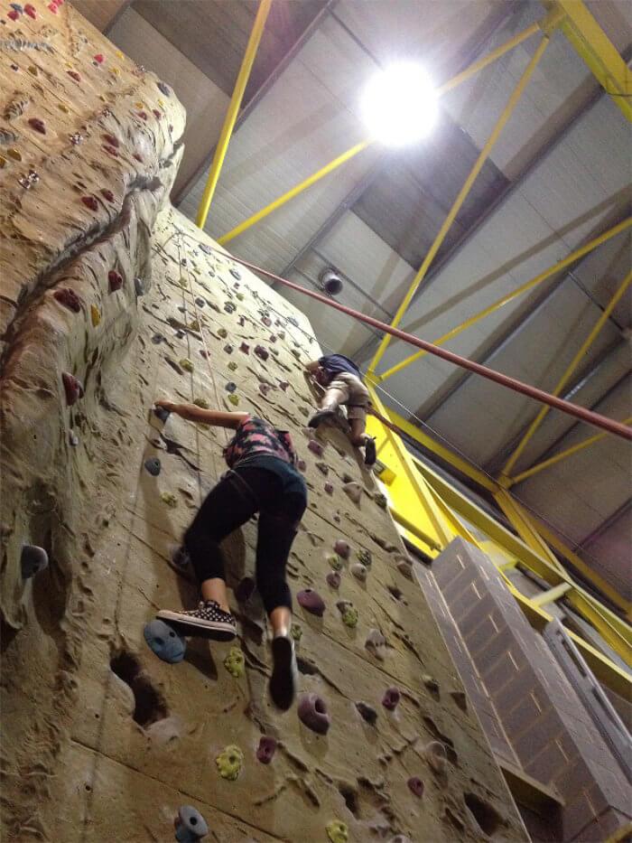 India and Daniel taking on the tough climb