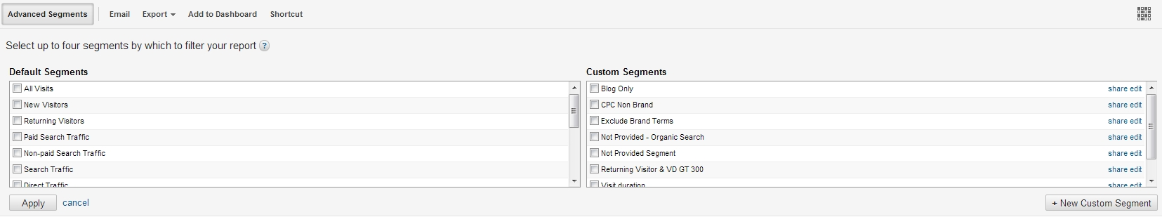 segment reports 