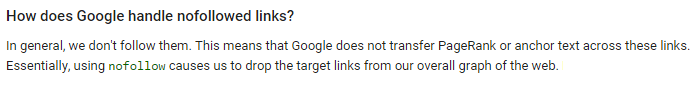 Google's view on nofollow links