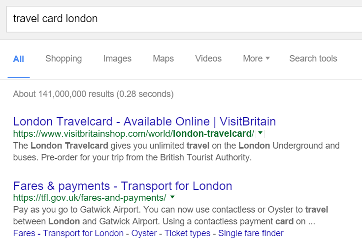 Query Travel Card London 