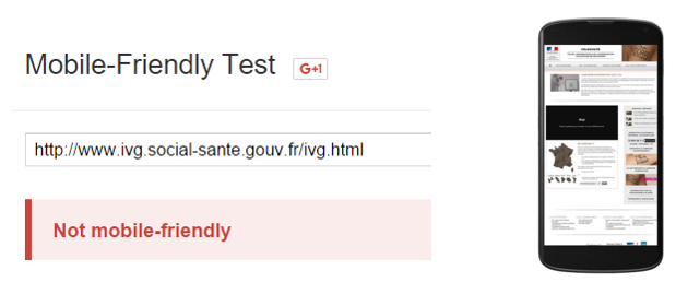 Mobile Friendly test – IVG.gouv.fr 