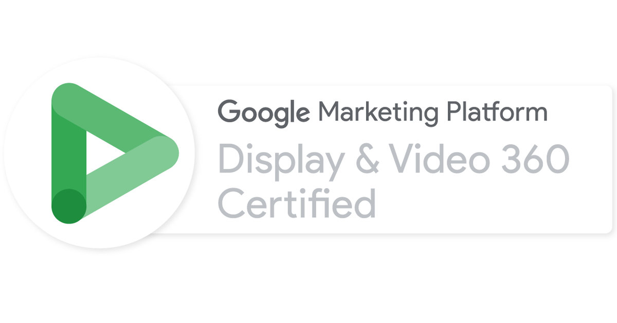 The certified Google Marketing Platform Display and Video 360 logo.