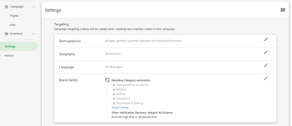 How to exclude categories in Display & Video 360.