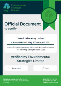 enviromental certificate