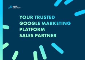The title page of Search Laboratory's Google Marketing Platform Sales Partner brochure.