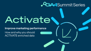The title slide for a section of the GA4 Summit presentation by Search Laboratory digital marketing agency.